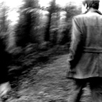 People walking in forest