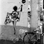Wall and bicycle