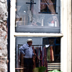 Street window reflection